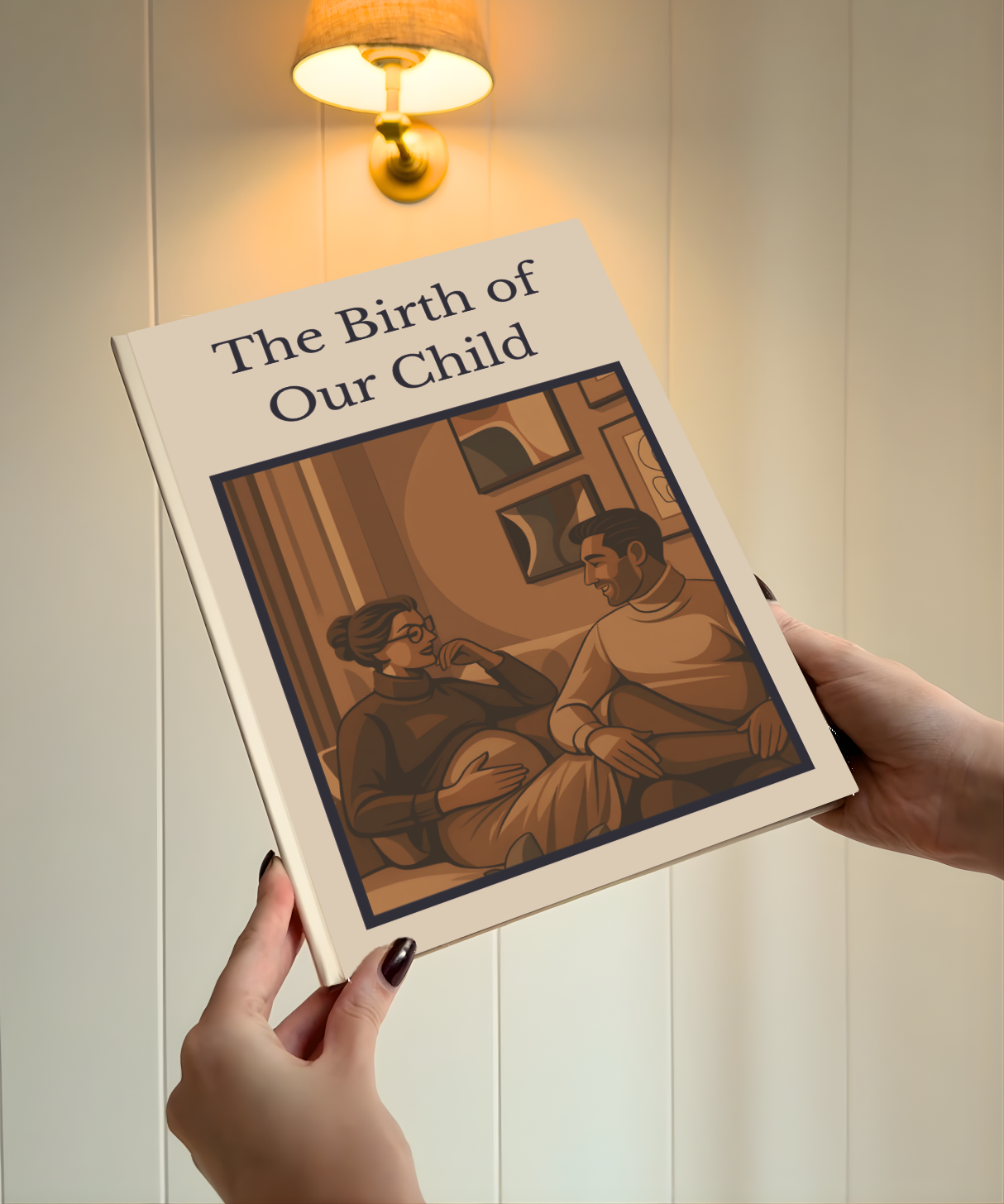 Product photo of a fully personalised illustrated book for parents