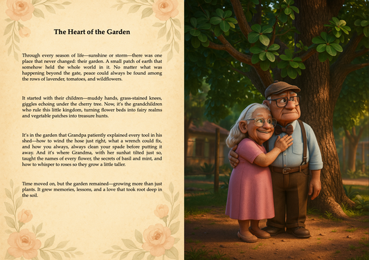 Product photo of a fully personalised illustrated book for grandparents