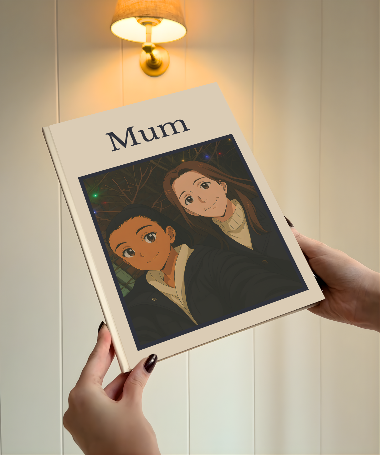 Product photo of a fully personalised illustrated book for Mothers