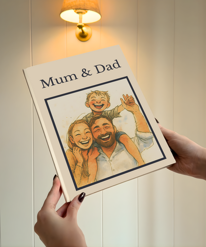 Fully personalised illustrated story book for parents 