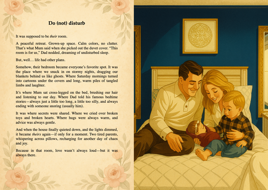 Fully personalised illustrated story book for parents